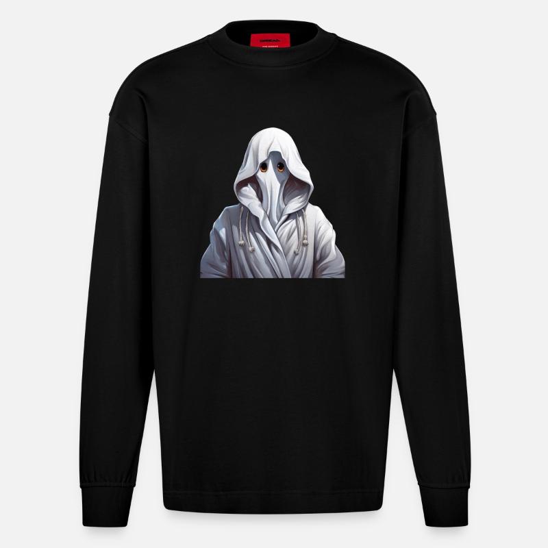 GEIST - Heavyweight Oversized Organic Langarmshirt Made in EU - SOLID BLACK