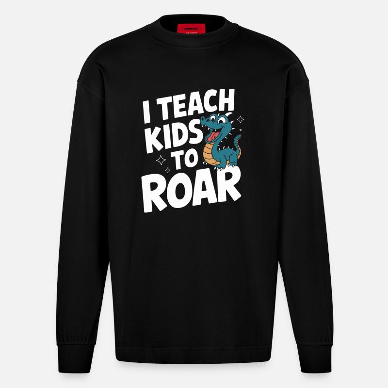 Speech Therapist Speech Therapy - Heavyweight Oversized Organic Longsleeve Shirt Made in EU - SOLID BLACK
