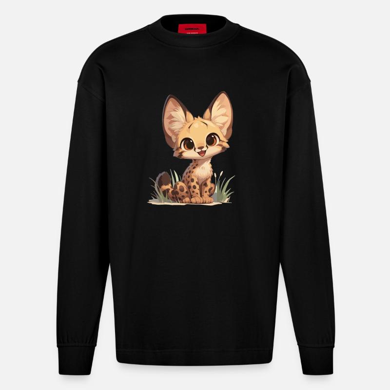 Servale Serval - Heavyweight Oversized Organic Langarmshirt Made in EU - SOLID BLACK