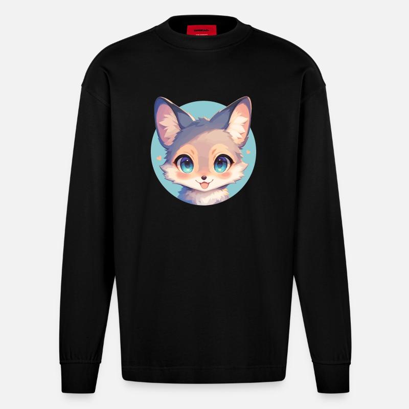 Graufüchse Graufuchs - Heavyweight Oversized Organic Langarmshirt Made in EU - SOLID BLACK