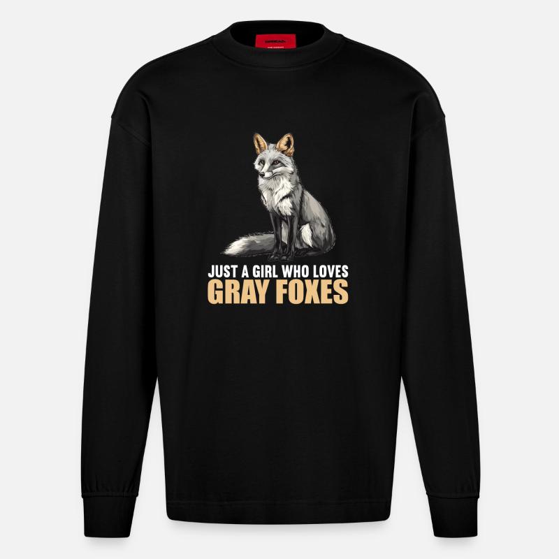 Graufüchse Graufuchs - Heavyweight Oversized Organic Langarmshirt Made in EU - SOLID BLACK