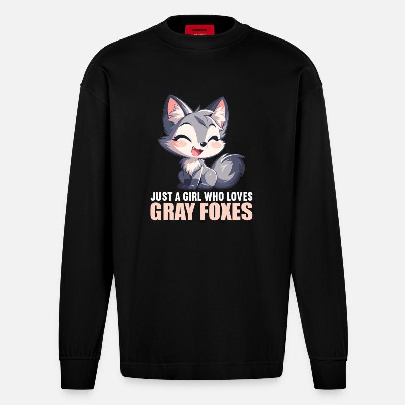 Graufüchse Graufuchs - Heavyweight Oversized Organic Langarmshirt Made in EU - SOLID BLACK
