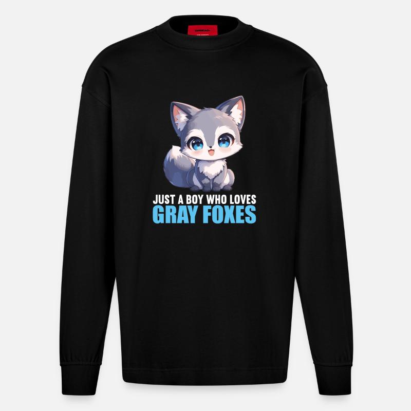 Graufüchse Graufuchs - Heavyweight Oversized Organic Langarmshirt Made in EU - SOLID BLACK