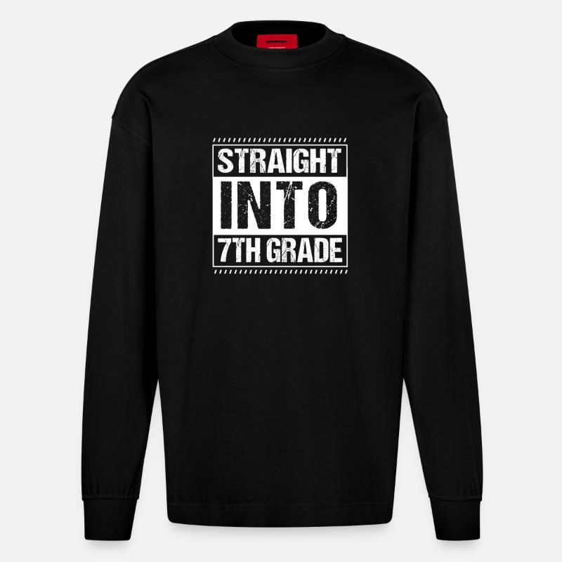 7. Klasse - Heavyweight Oversized Organic Langarmshirt Made in EU - SOLID BLACK
