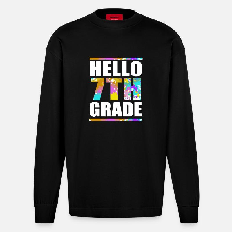 7. Klasse - Heavyweight Oversized Organic Langarmshirt Made in EU - SOLID BLACK