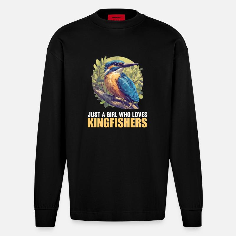 Eisvögel Eisvogel - Heavyweight Oversized Organic Langarmshirt Made in EU - SOLID BLACK