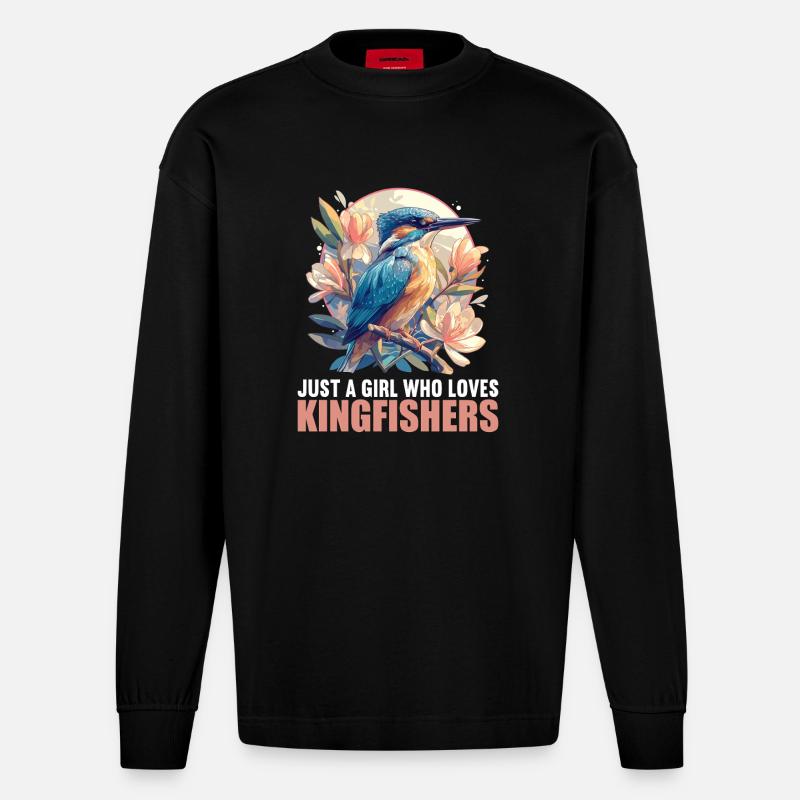 Eisvögel Eisvogel - Heavyweight Oversized Organic Langarmshirt Made in EU - SOLID BLACK