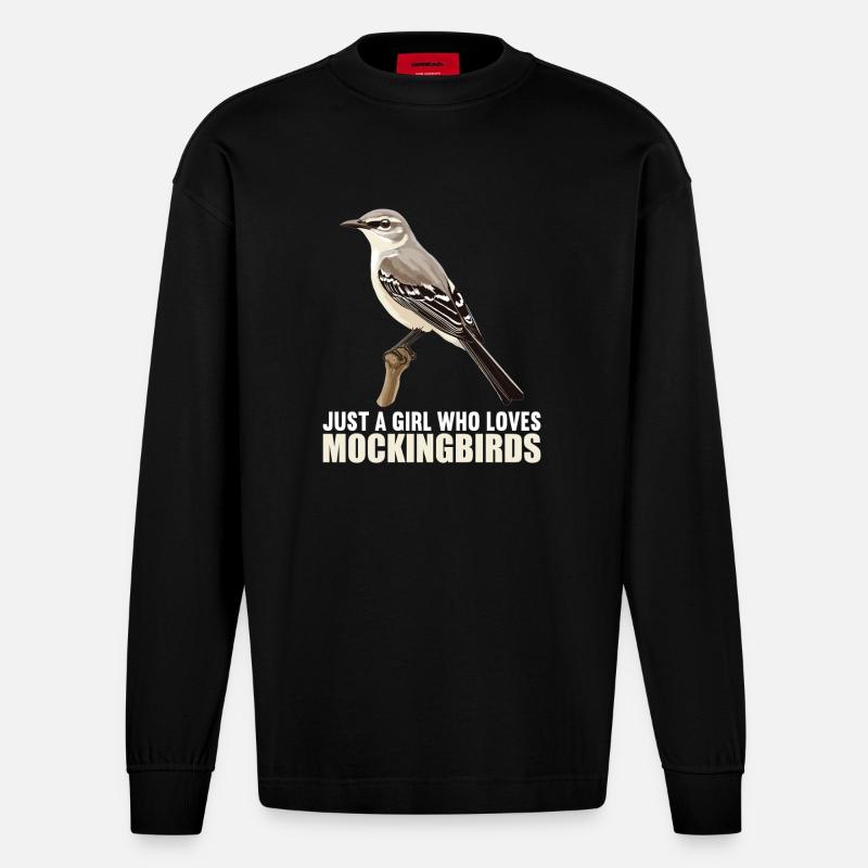 Oiseaux moqueurs Oiseaux moqueurs - Manches longues bio épais oversize fabriqué en UE - SOLID BLACK