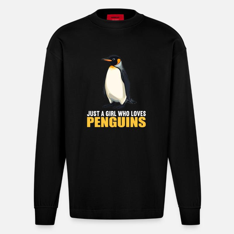 Pingouins Pingouin - Manches longues bio épais oversize fabriqué en UE - SOLID BLACK