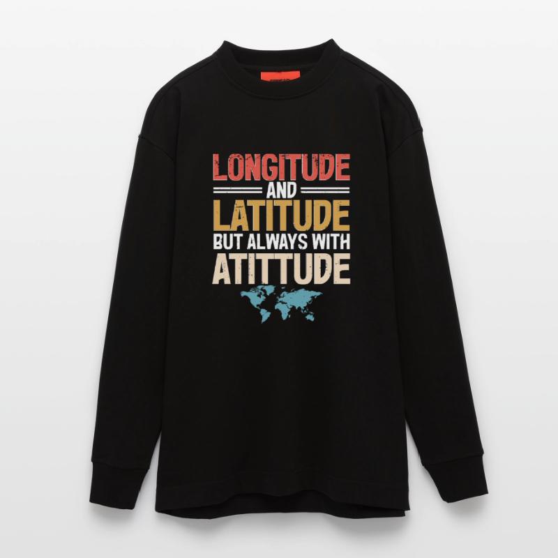 Geographic Information Systems Heavyweight Oversized Organic Longsleeve Shirt Made in EU