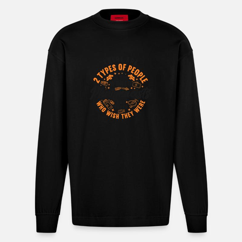 Pharmacy Tech Technician - Heavyweight Oversized Organic Langarmshirt Made in EU - SOLID BLACK