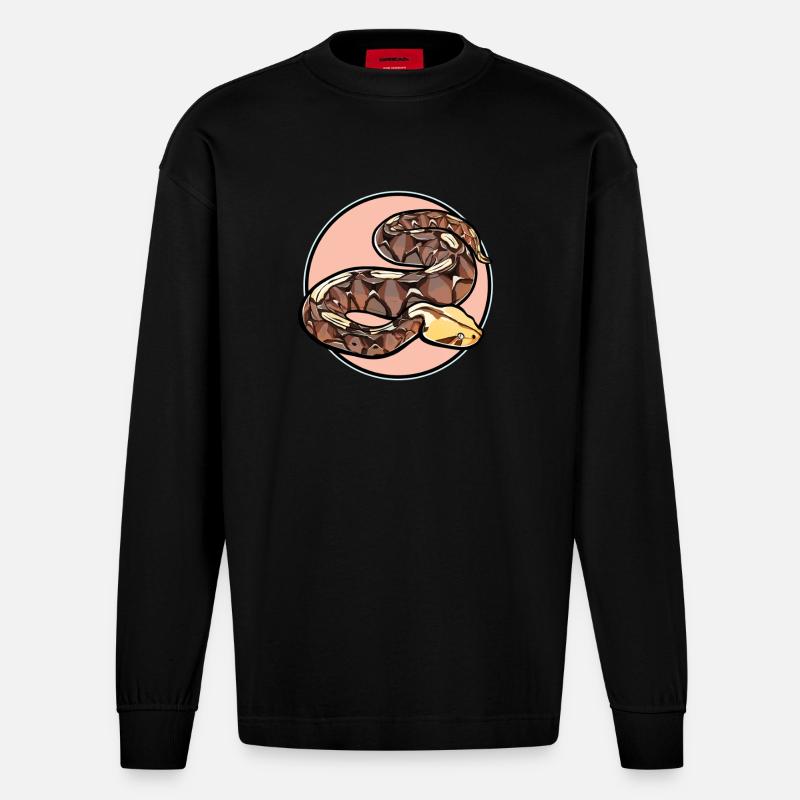 Gabon Vipers Gabon Vipers - Manches longues bio épais oversize fabriqué en UE - SOLID BLACK