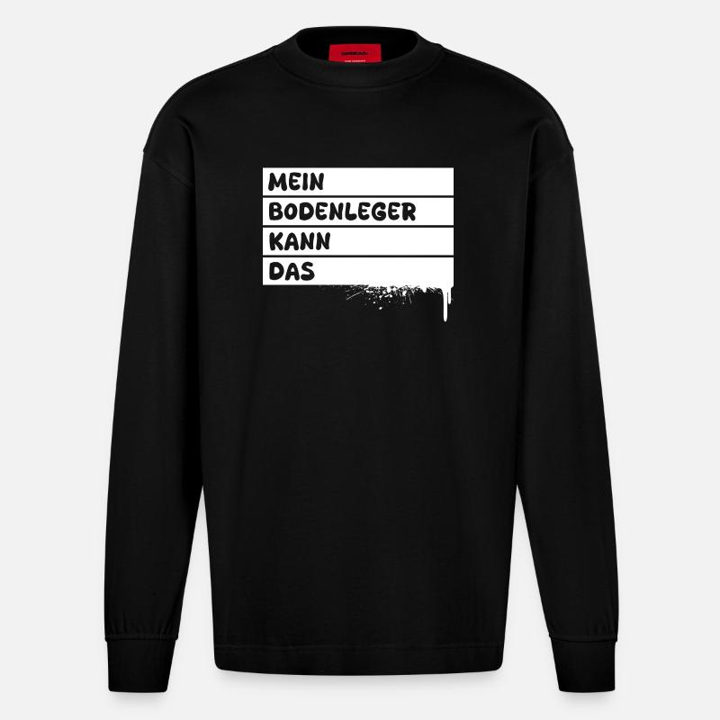 Bodenleger - Heavyweight Oversized Organic Langarmshirt Made in EU - SOLID BLACK