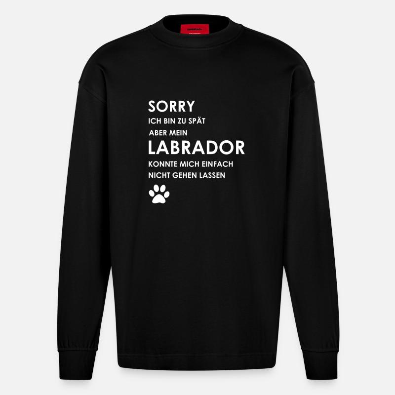 Labrador - Heavyweight Oversized Organic Langarmshirt Made in EU - SOLID BLACK