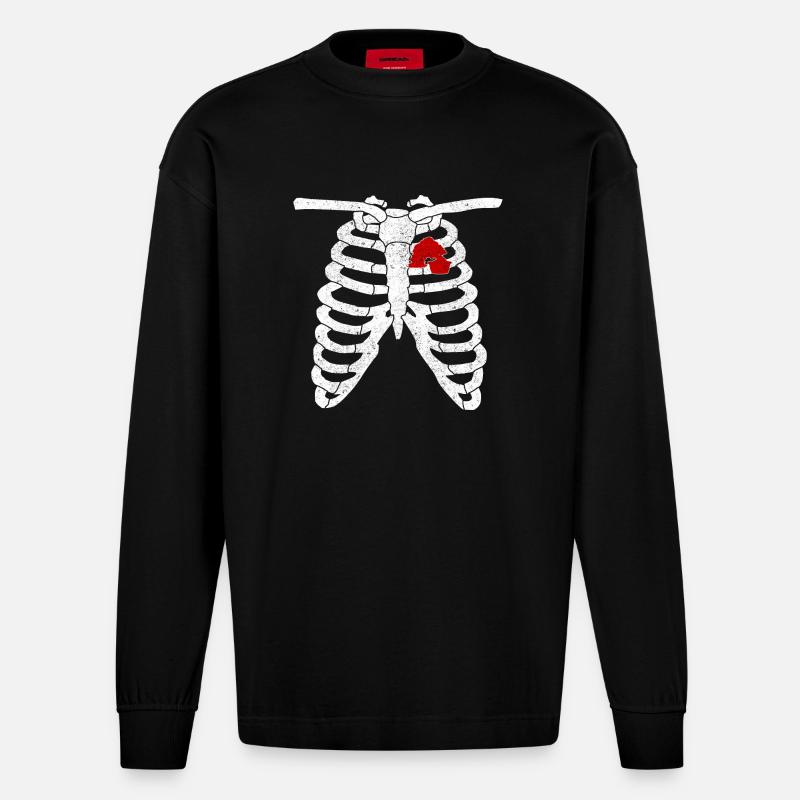 Bonsai Geschenk Geschenkidee - Heavyweight Oversized Organic Langarmshirt Made in EU - SOLID BLACK