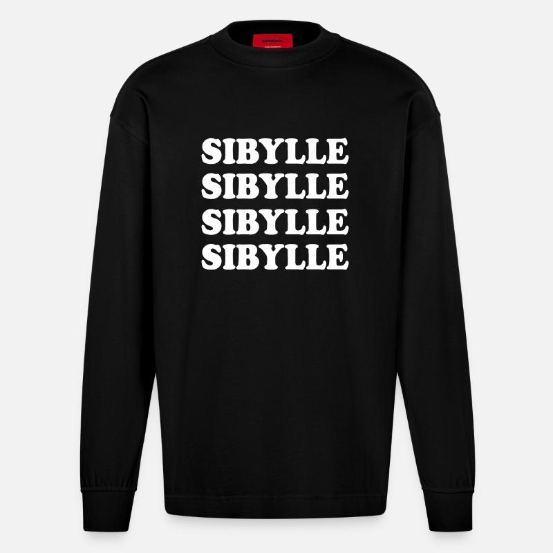 Sibylle - Heavyweight Oversized Organic Langarmshirt Made in EU - SOLID BLACK