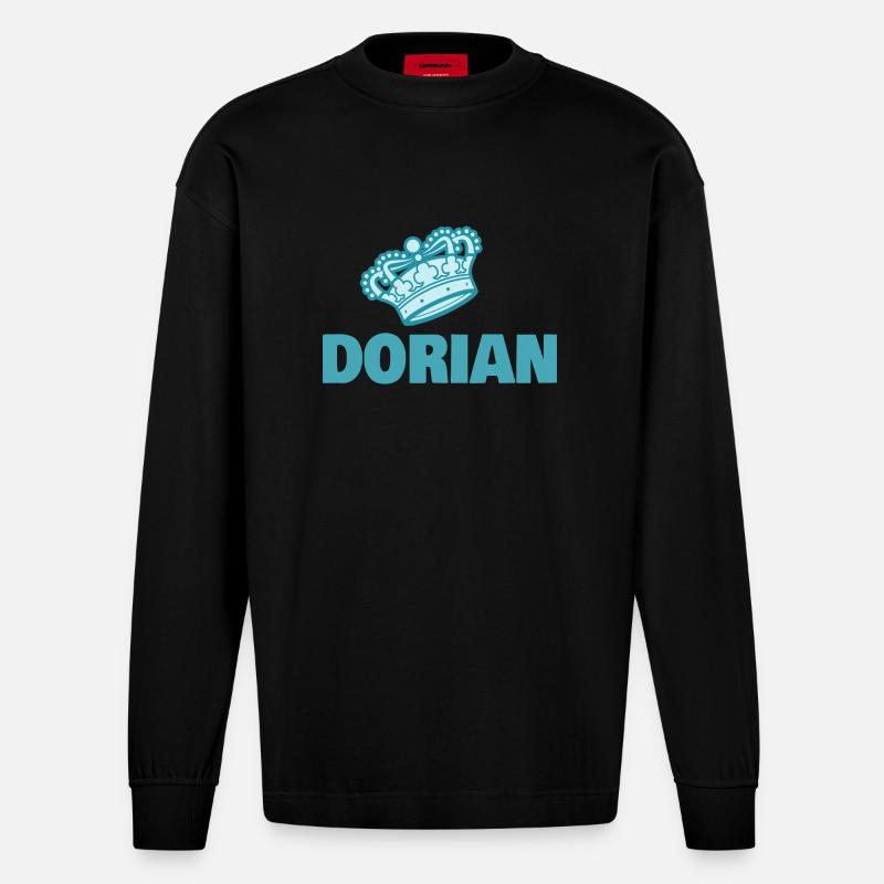 Dorian - Heavyweight Oversized Organic Langarmshirt Made in EU - SOLID BLACK