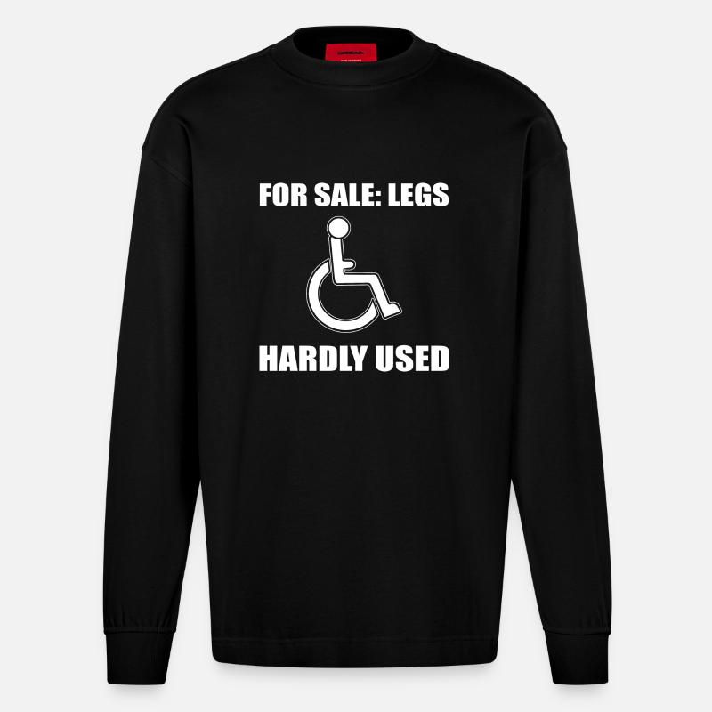 Rollstuhl - Heavyweight Oversized Organic Langarmshirt Made in EU - SOLID BLACK