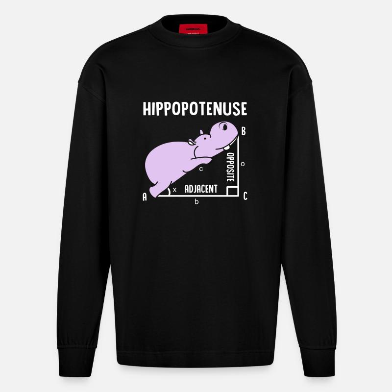 Nilpferd - Heavyweight Oversized Organic Langarmshirt Made in EU - SOLID BLACK