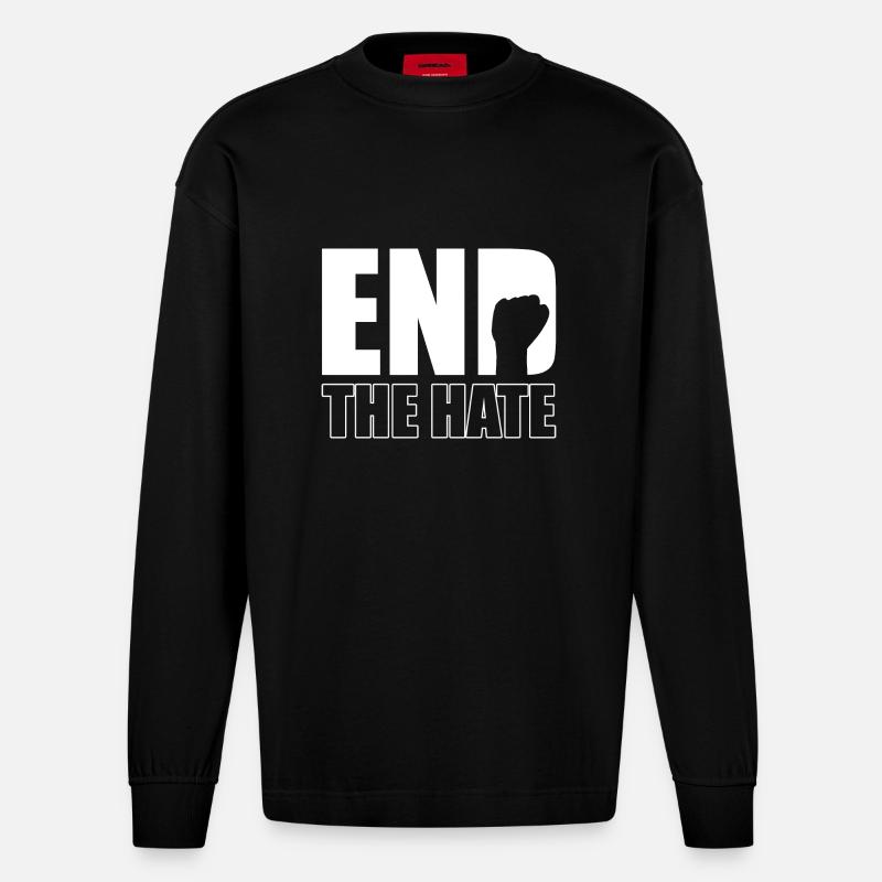 Mobbing - Heavyweight Oversized Organic Langarmshirt Made in EU - SOLID BLACK