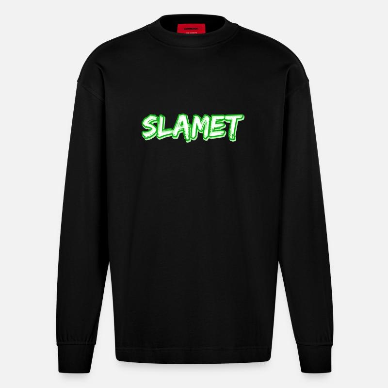 Slamet - Manches longues bio épais oversize fabriqué en UE - SOLID BLACK