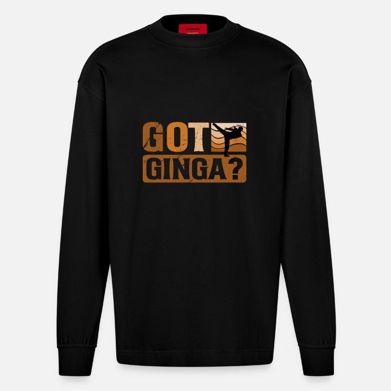 Git Ginga ? - Manches longues bio épais oversize fabriqué en UE - SOLID BLACK