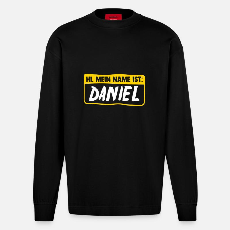 Daniel - Heavyweight Oversized Organic Langarmshirt Made in EU - SOLID BLACK