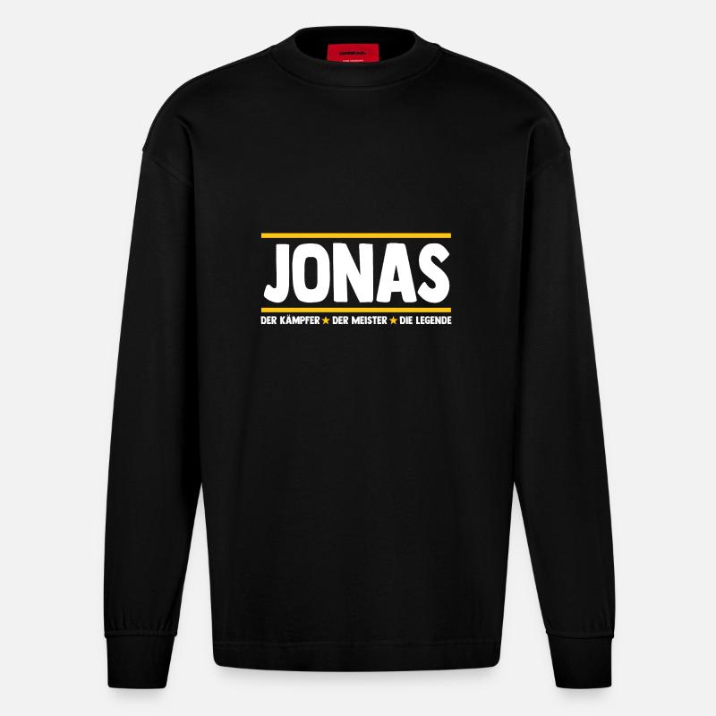 Jonas - Heavyweight Oversized Organic Langarmshirt Made in EU - SOLID BLACK
