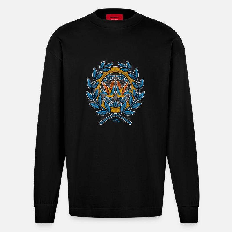 masamune - Heavyweight Oversized Organic Langarmshirt Made in EU - SOLID BLACK