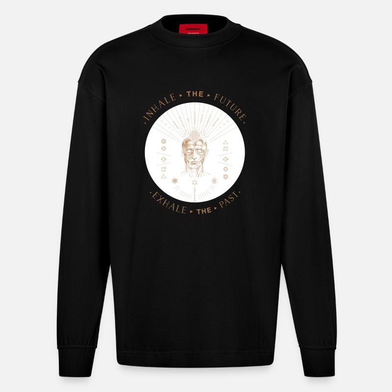 Head 25 - Heavyweight Oversized Organic Langarmshirt Made in EU - SOLID BLACK