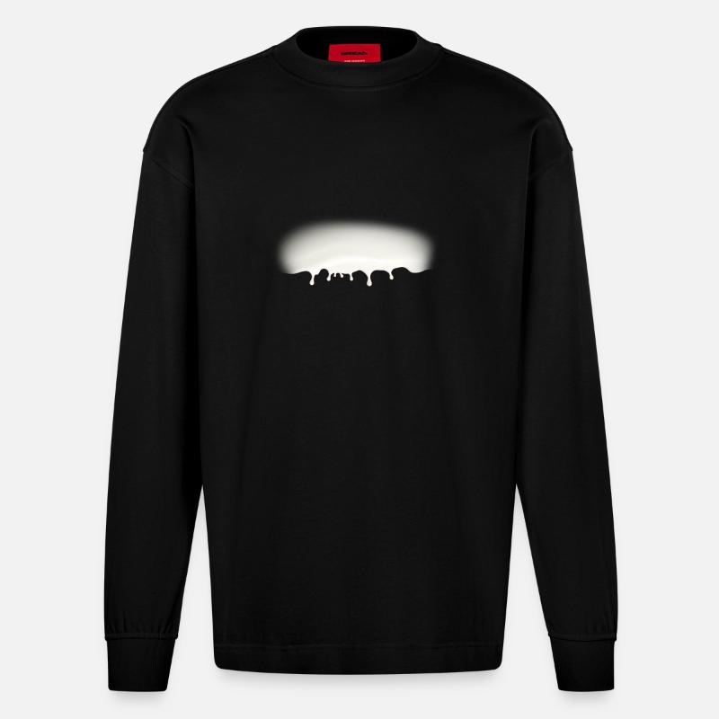 Milch - Heavyweight Oversized Organic Langarmshirt Made in EU - SOLID BLACK