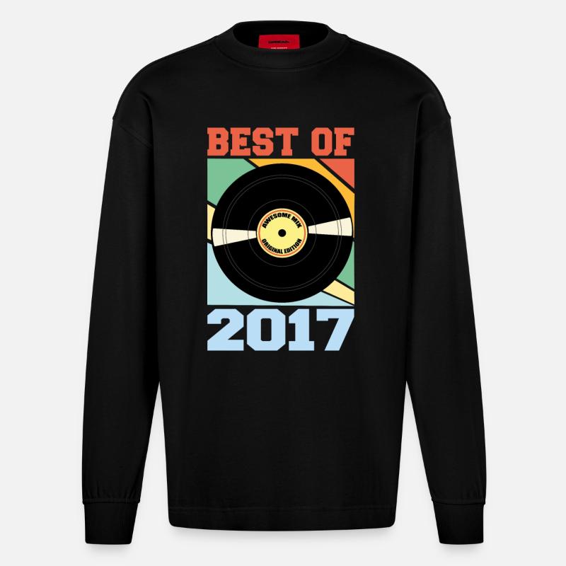 Le meilleur de 2017 - Manches longues bio épais oversize fabriqué en UE - SOLID BLACK