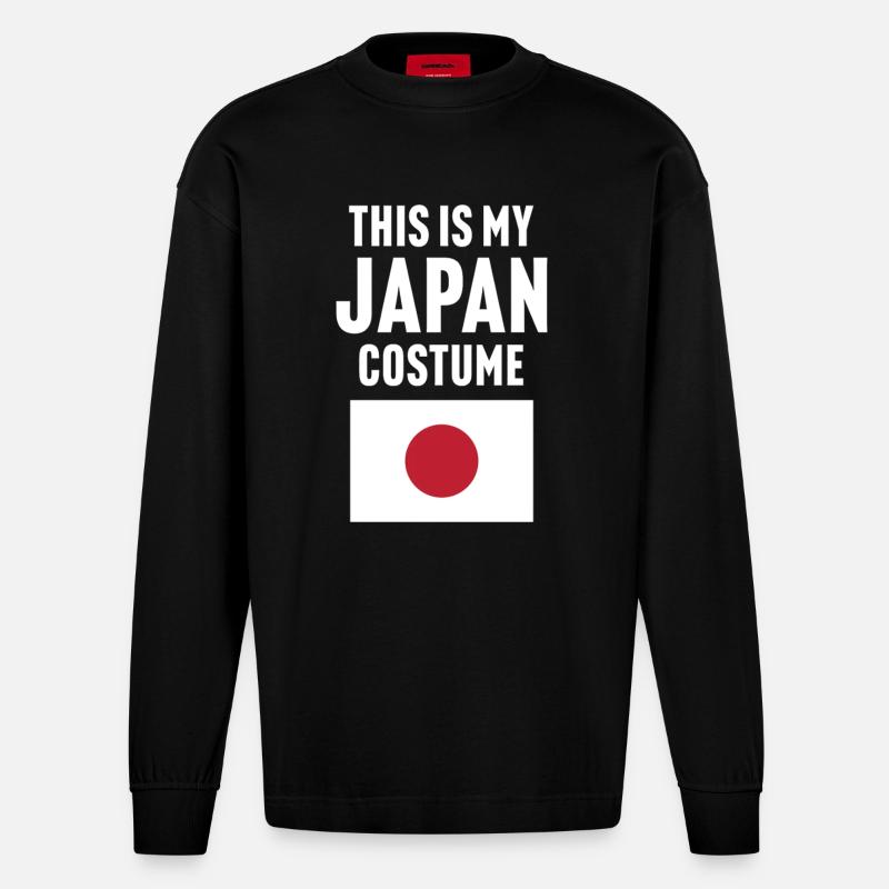 C’est mon costume japonais - Manches longues bio épais oversize fabriqué en UE - SOLID BLACK