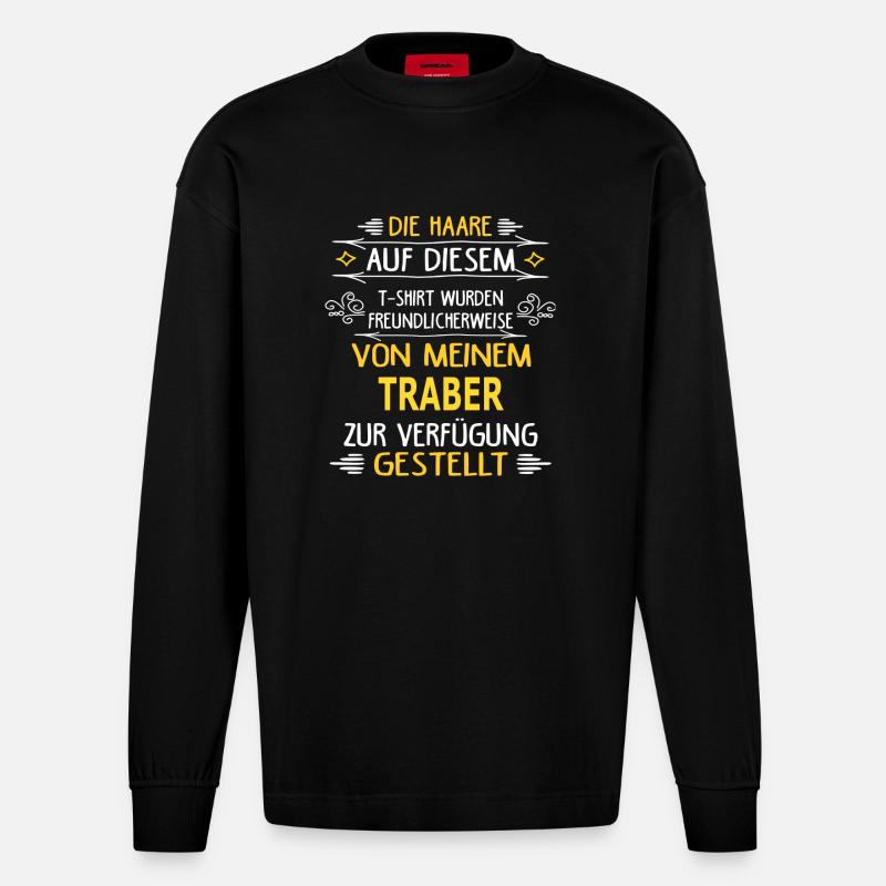 TRABER - Heavyweight Oversized Organic Langarmshirt Made in EU - SOLID BLACK
