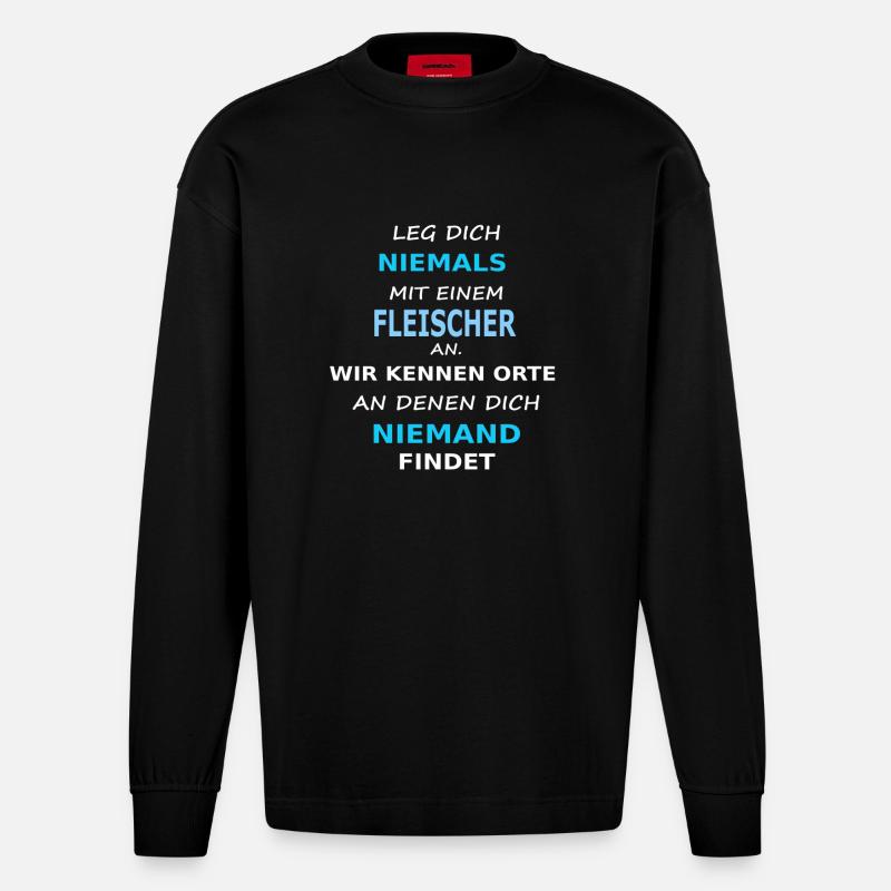 fleischer - Heavyweight Oversized Organic Langarmshirt Made in EU - SOLID BLACK