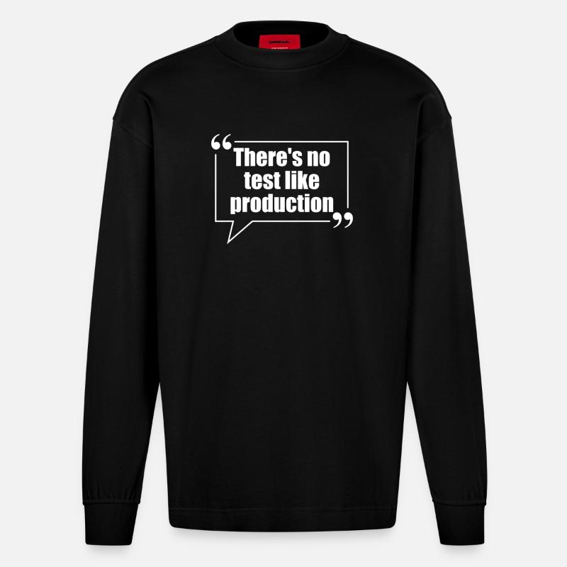 Programmierer, Software, Informatik, Developer - Heavyweight Oversized Organic Langarmshirt Made in EU - SOLID BLACK