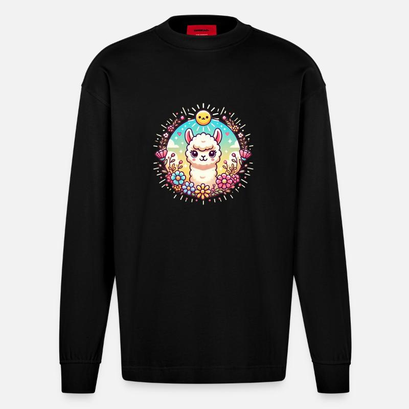 Alpaka2 - Heavyweight Oversized Organic Langarmshirt Made in EU - SOLID BLACK