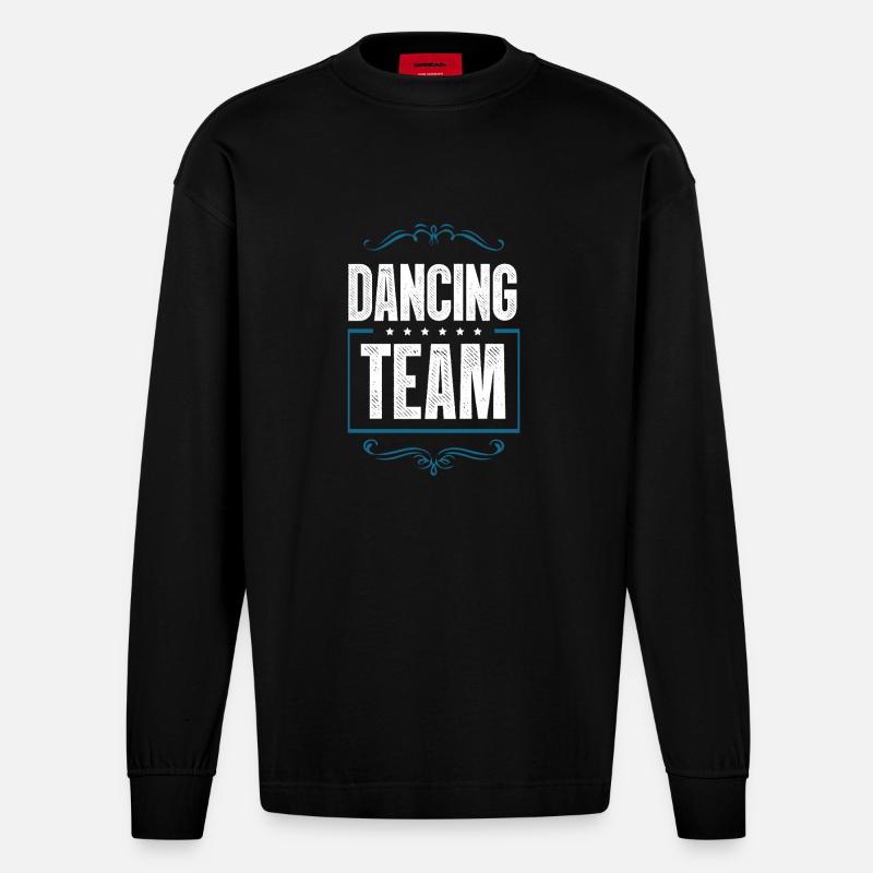 Dancing Crew - Heavyweight Oversized Organic Langarmshirt Made in EU - SOLID BLACK