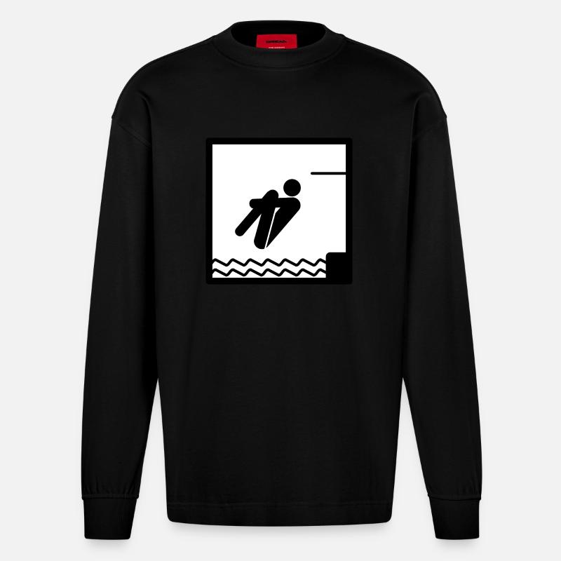 Arschbomber - Heavyweight Oversized Organic Langarmshirt Made in EU - SOLID BLACK