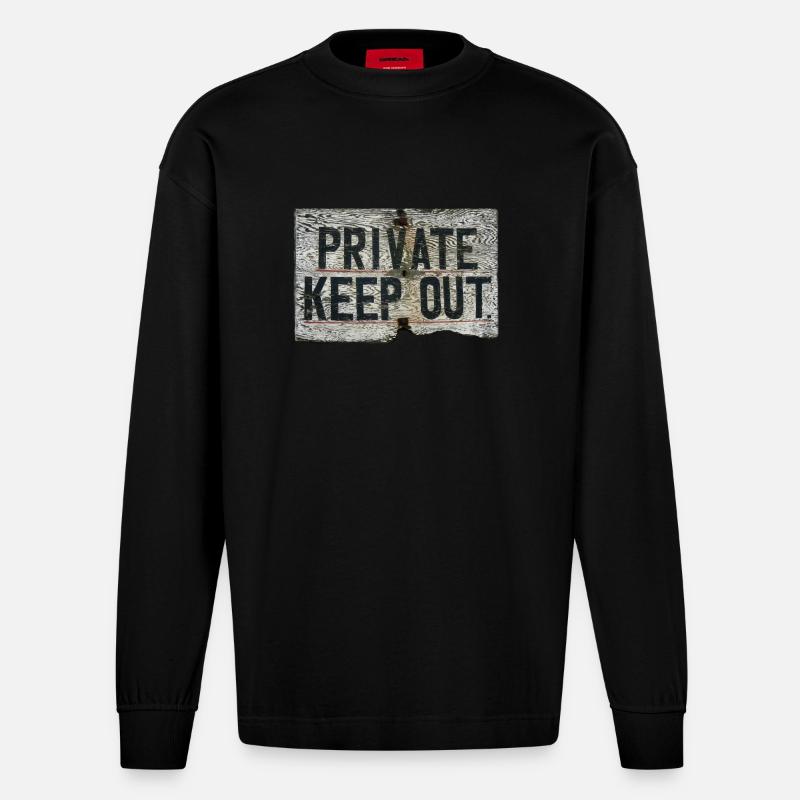 PRIVATE - Heavyweight Oversized Organic Langarmshirt Made in EU - SOLID BLACK