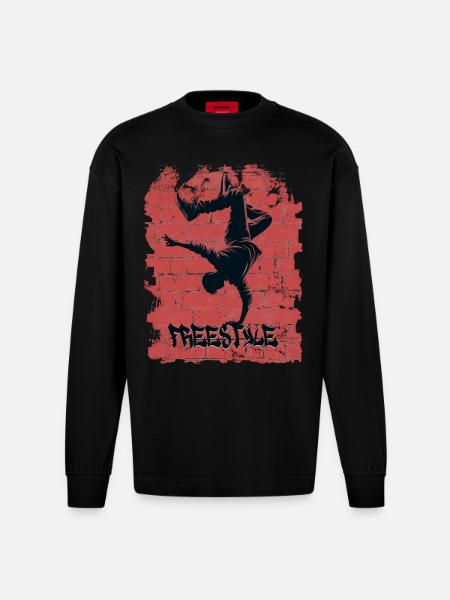Freestyle - Heavyweight Oversized Organic Longsleeve Shirt Made in EU - SOLID BLACK