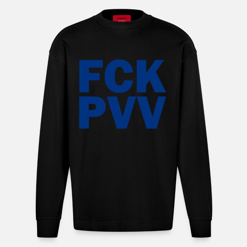 pvv - Manches longues bio épais oversize fabriqué en UE - SOLID BLACK