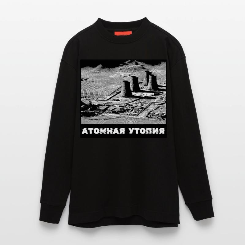 Atomic Utopia - Nuclear Power Station Heavyweight Oversized Organic Longsleeve Shirt Made in EU