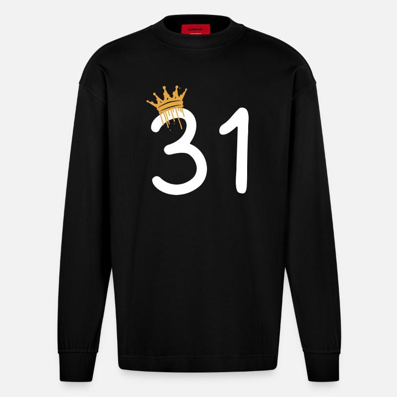 31 - Heavyweight Oversized Organic Langarmshirt Made in EU - SOLID BLACK