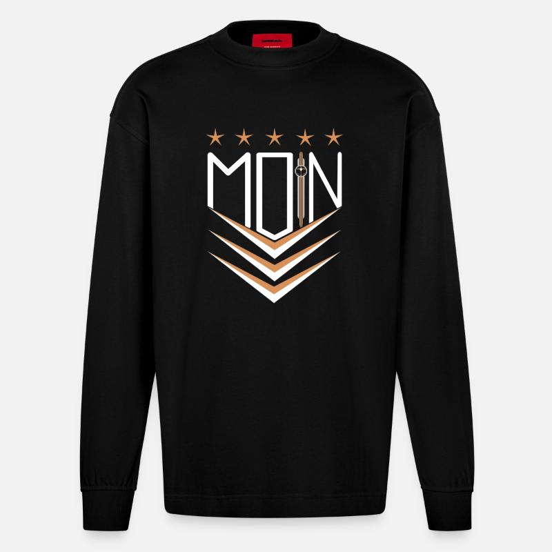 moin moin - Heavyweight Oversized Organic Langarmshirt Made in EU - SOLID BLACK