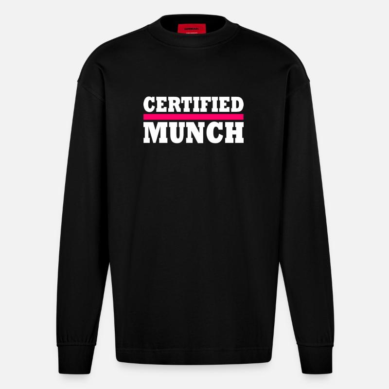 Certified munch - Heavyweight Oversized Organic Langarmshirt Made in EU - SOLID BLACK
