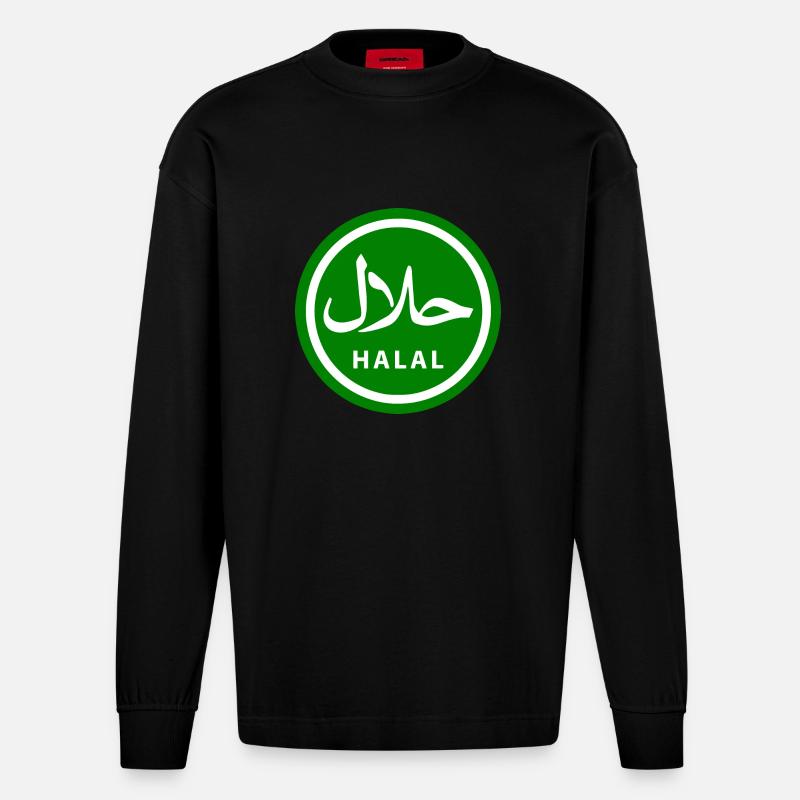 Halal - Heavyweight Oversized Organic Langarmshirt Made in EU - SOLID BLACK