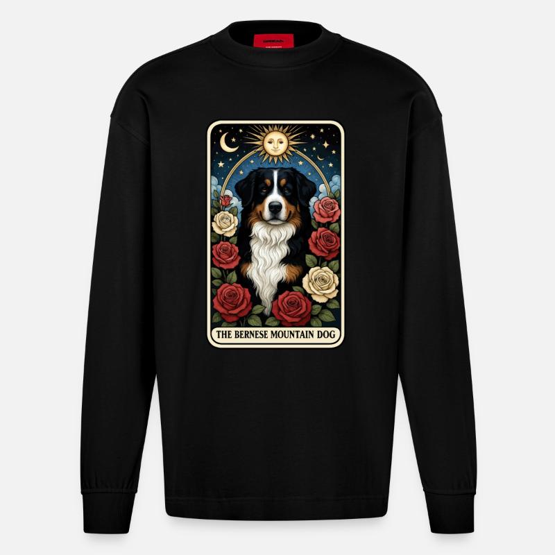Berner Berg - Heavyweight Oversized Organic Langarmshirt Made in EU - SOLID BLACK