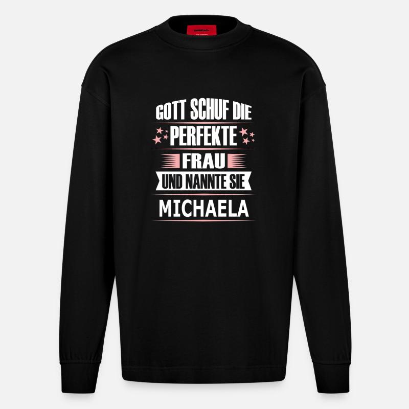 MICHAELA - Heavyweight Oversized Organic Langarmshirt Made in EU - SOLID BLACK
