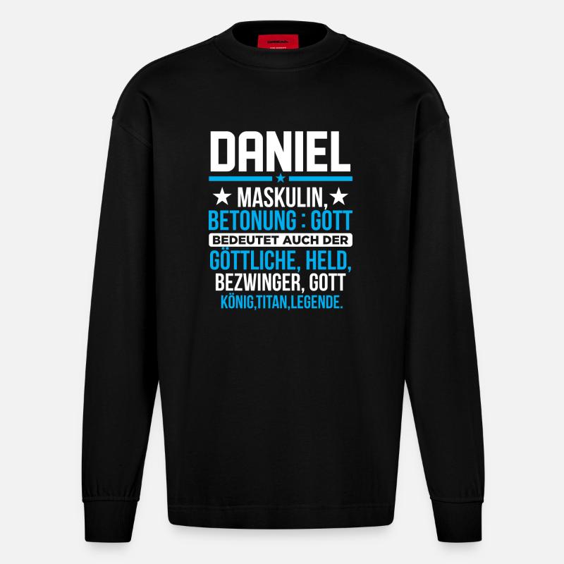 DANIEL - Titan - Heavyweight Oversized Organic Langarmshirt Made in EU - SOLID BLACK